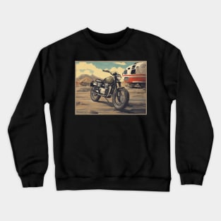 Vintage Scrambler 50s vibe motorcycle Crewneck Sweatshirt